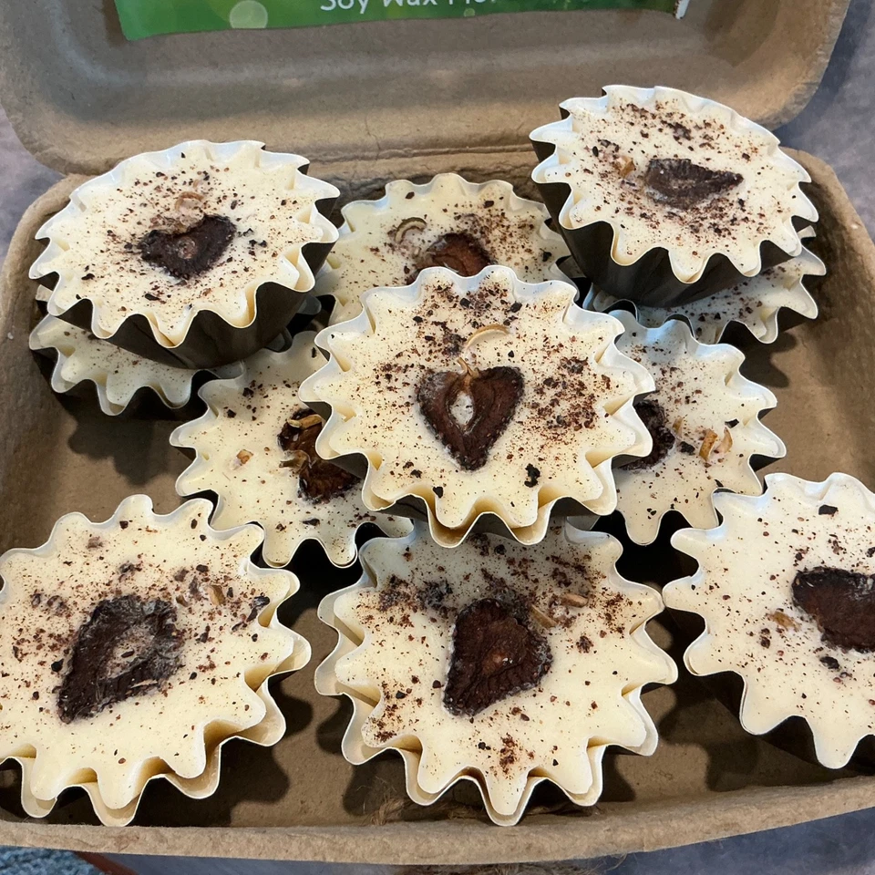 10 Большой аромат: клубника лимоза: соевый воск плавится/пирожки 2 унц органический - Изображение 4 из 4