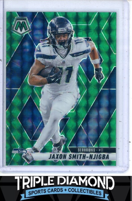 2025 Panini Mosaic Jaxon Smith-Njigba Green Mosaic Prizm Seahawks AE220