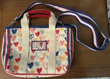 GUC Brighton Red White And You Mini Canvas Tote Crossbody Bag