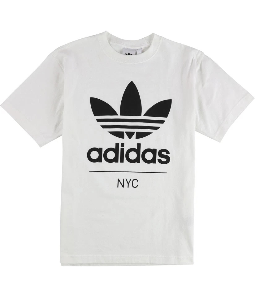 Reebok Mens Stacked NYC Graphic T-Shirt, white, S