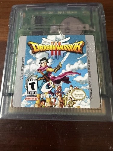 Nintendo Gameboy Dragon Warrior 3 With Working Save Battery *Authentic*