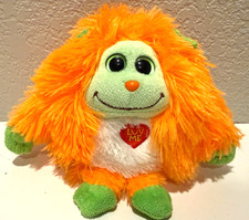 TY Monstaz CHESTER Orange Green Monster 2012 Plush Stuffed Animal 5" Toy EUC