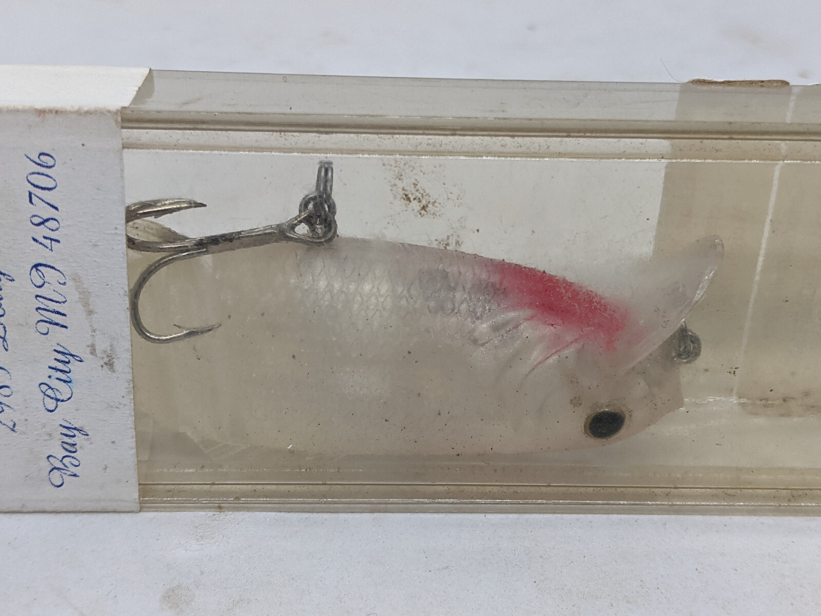 Sure Bite Lures XXX Swimbait. White, Soft Body, Bay City MI. USA, Rare. 9.5 cm. - Image 4