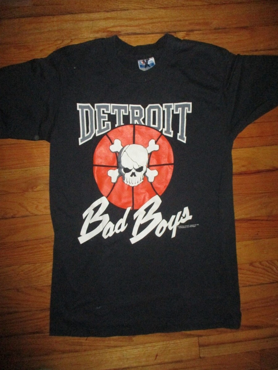 Original 1988 DETROIT PISTONS Bad Boys Logo T Shirt Medium