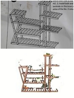 UNHO Holz Pflanzenständer/ Blumentopfregal, Indoor/Outdoor, neu, schönes Stück