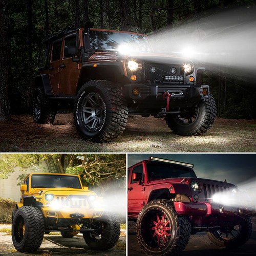 NOVSIGHT 3" LED Off-road Light Bar Pod Flood Lamps for Jeep Truck SUV Pickup ATV - Picture 10 of 14