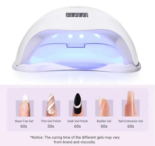 NEW UV LED Nail Lamp, Gel Nail Light for Nail Polish 48W UV Dryer with 4 Timers - Picture 6 of 7