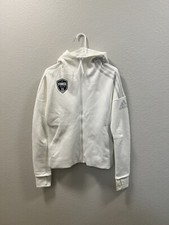 Adidas Women's W Zne Three Stripes White Hoodie Size M