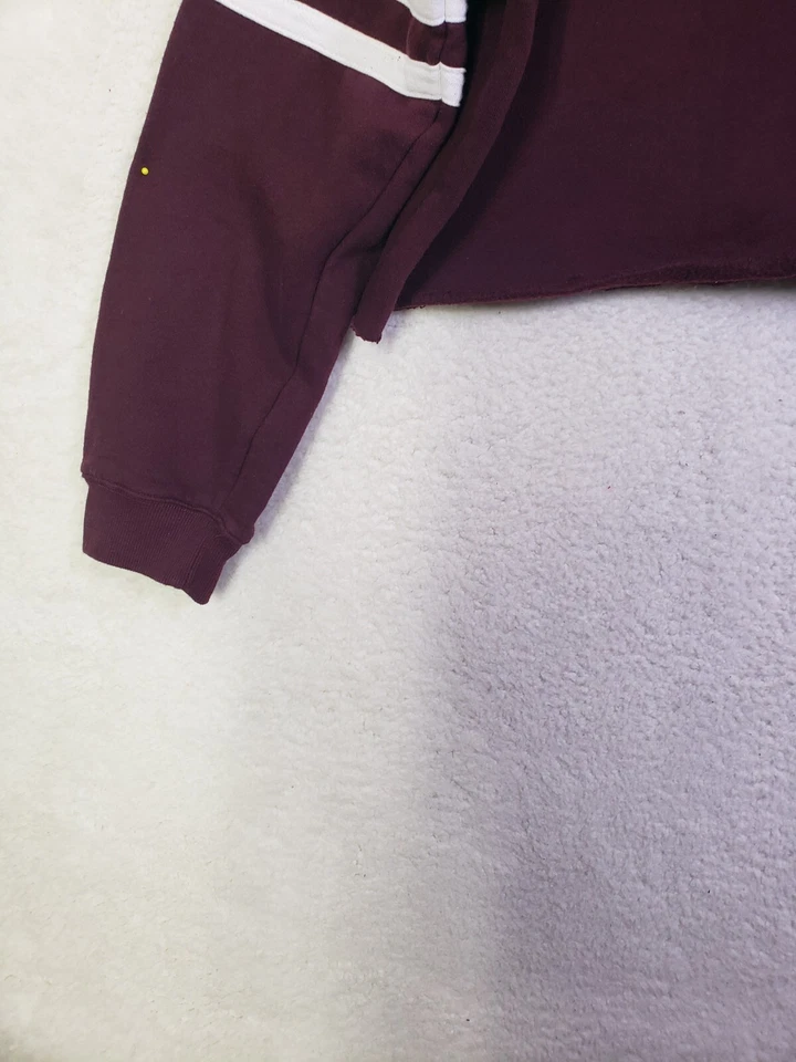 Forever 21 + 女式运动衫 3X 勃艮第条纹棉混纺短套衫 — 第 4/4 张图片