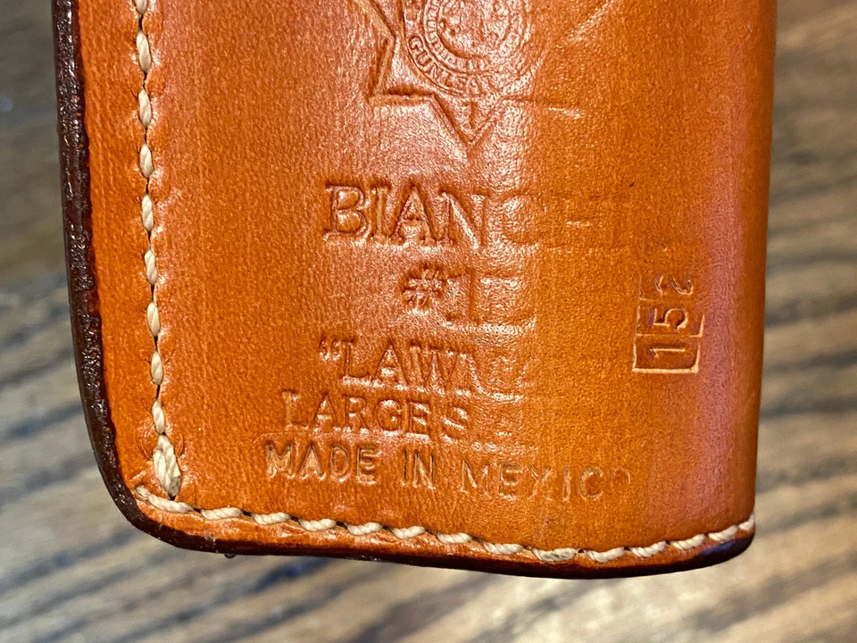 Bianchi 10069 1L Lawman LH Thumbsnap Holster, COLT SA, RUGER 7.5" etc- LEFT HAND - Image 4 of 4