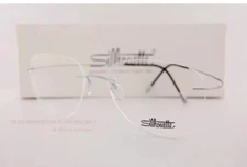 Silhouette Eyeglass Frames TMA Must Collection 5515 CM 7010 Silver Sz 53-17-140