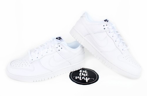 Nike Dunk Low W Triple White Leather UK 5 8 9 10 11 US EU 42.5 43 DD1503-109 New - Picture 9 of 15