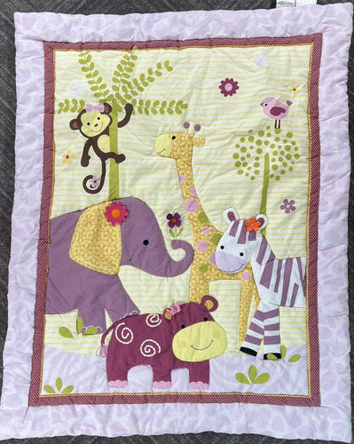 Bedtime Original Lamb & Ivy Jungle Animals 3-Piece Baby Nursery Crib Bedding Set - Picture 2 of 21