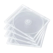 100 PK Shatter Proof PP Jewel Case, 10.4 mm Single Disc Clear CD Case S-13013