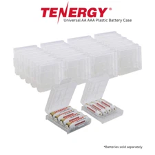 Tenergy AA/AAA 4-Slot Plastic Battery Case Holder Box Battery Sold Separately