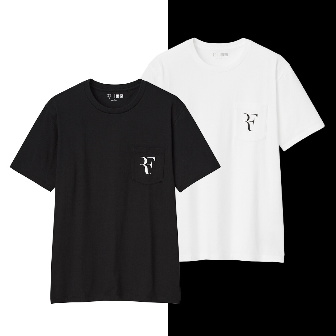 Roger Federer Graphic T-shirt (Short Sleeve) White and Black