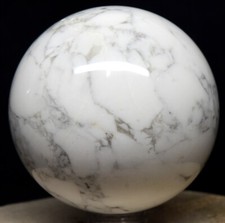 Sfera Di Howlite Bianca Lucidata In Cristallo Minerale Di Gemma 2.1" Cina