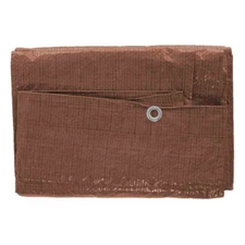 Waterproof Lightweight Brown Multipurpose Poly Tarp - Woven Polyethylene Cover