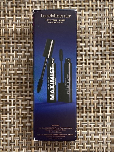 BAREMINERALS LOVE YOUR LASHES MASCARA DUO (full sized) SET, BLACK - Picture 3 of 7