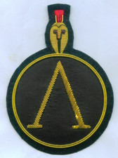 Greek Greece Spartan Sparta Battle War Shield War Hoplites Warrior Helmet Patch