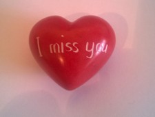 Soapstone Heart 4cms I Miss You