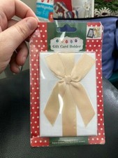 Christmas White With Gold Ribbon Box Gift Car...