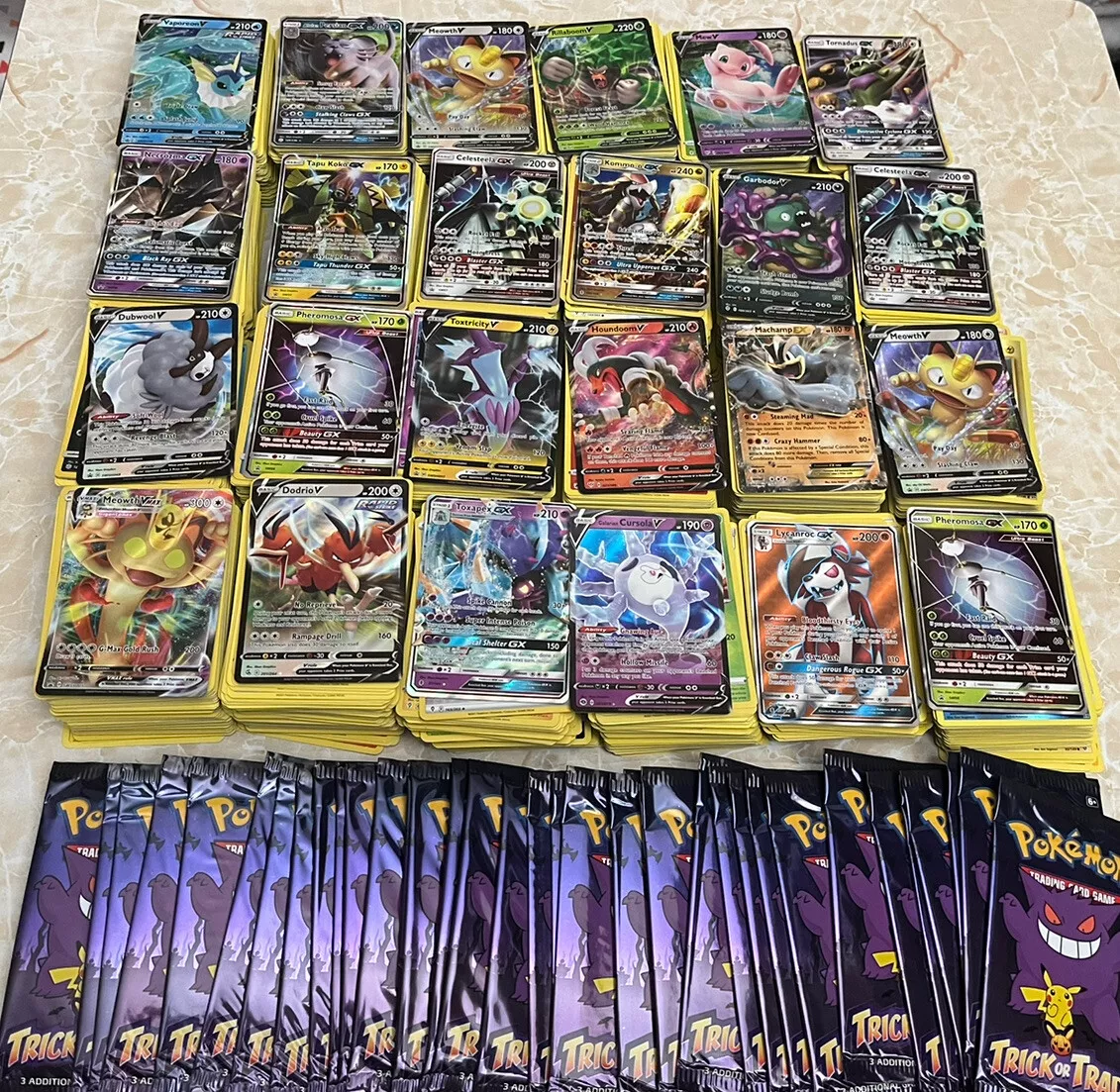 ULTIMATE EPIC POKEMON BUNDLE 50x - 1 GX CARD & 1 V CARD GUARANTEED - HOLOS  RARES