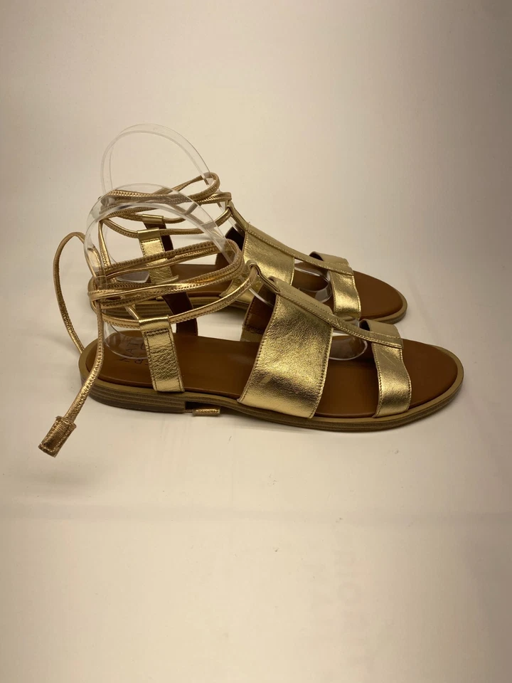 Naturalizer Womens Fayee Gold Strap Lace Up Sandal Sz 9.5 - Image 4 of 4