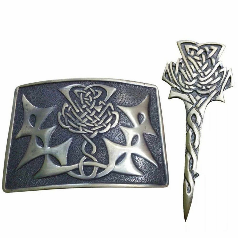 Scottish kilt Belt Buckle Celtic Knot Design Antique Modern