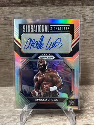 2023 Prizm WWE Apollo Crews Silver Sensational Signatures Auto #SN-ACR TC1646