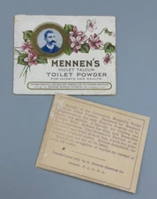 Antique Full MENNEN Talcum POWDER Talc FULL SEALED ENVELOPE Advertising Sample