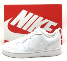  NEW Youth Grade-School Nike Court Borough Low 2 GS White/White BQ5448 100 