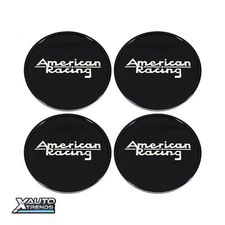 4 x American Racing Wheel Center Cap Snap In  Gloss Black AR-966-GB