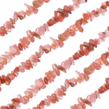 32 Inches 5-8mm Natural Carnelian Gemstone Strand Chips Light Red 