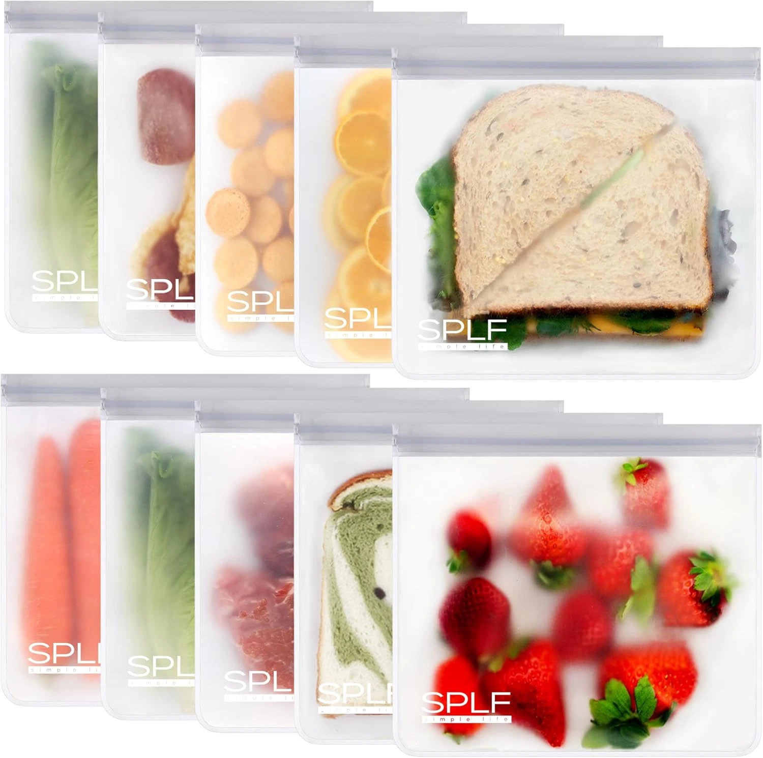 10 Pack Reusable Sandwich Bags Dishwasher Safe, Reusable Quart Freezer Bags, Ext
Opens in a new wind