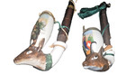 Rare Antique C 1900s Lot of 2  Switzerland Lidded Porcelain Pipes — photo 8