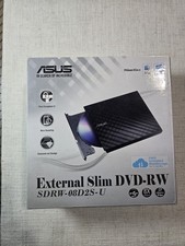 ASUS External Slim DVD-RW Drive SDRW-08D2S-U Black USB 2.0 PC Mac Diamond-cut