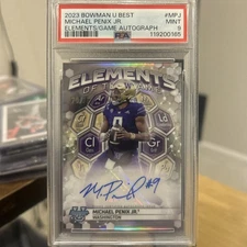 2023 Bowman's Best University - Elements of the Game Autographs Michael Penix...