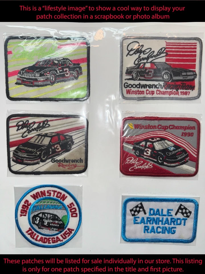 Parche De Colección #3 Dale Earnhardt Sr. Wrangler Racing Winston Cup Champion Años 80 Foto 3 de 4