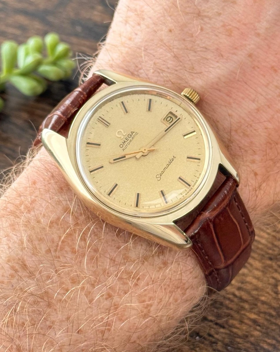OMEGA Seamaster アナログ時計 ゴールド Vintage Omega Seamaster 1972 Automatic Honywell Dial Gold