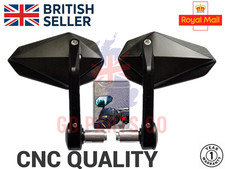 CNC Aluminium BAR End Mirrors (Pair) Ducati Diavel Antiriflesso Vetro Qualità
