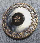 Vintage Antique Victorian Metal & Celluloid Button FANCY DESIGN — photo 3
