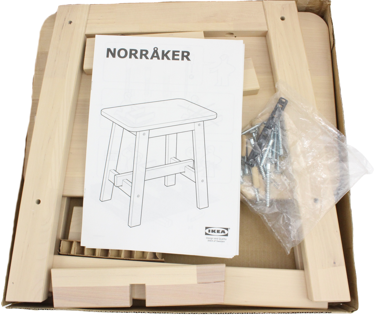 IKEA NORRÅKER Genuine Premium White Birch Scandinavian Design Wood
