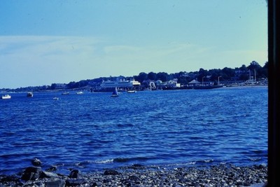 c1960's 35mm Slide Woods Hole Ferry Terminal Massachusetts England Boat Pier