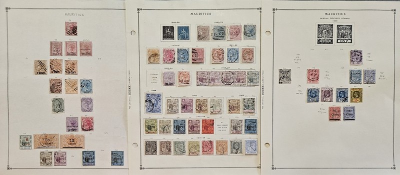 MD MAURITIUS collection on SCOTT page from International Stamp Album