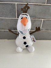 Disney Olaf 9" Frozen Peluche Piccolo Pupazzo di Neve Argento Glitter Fiocco di Neve 