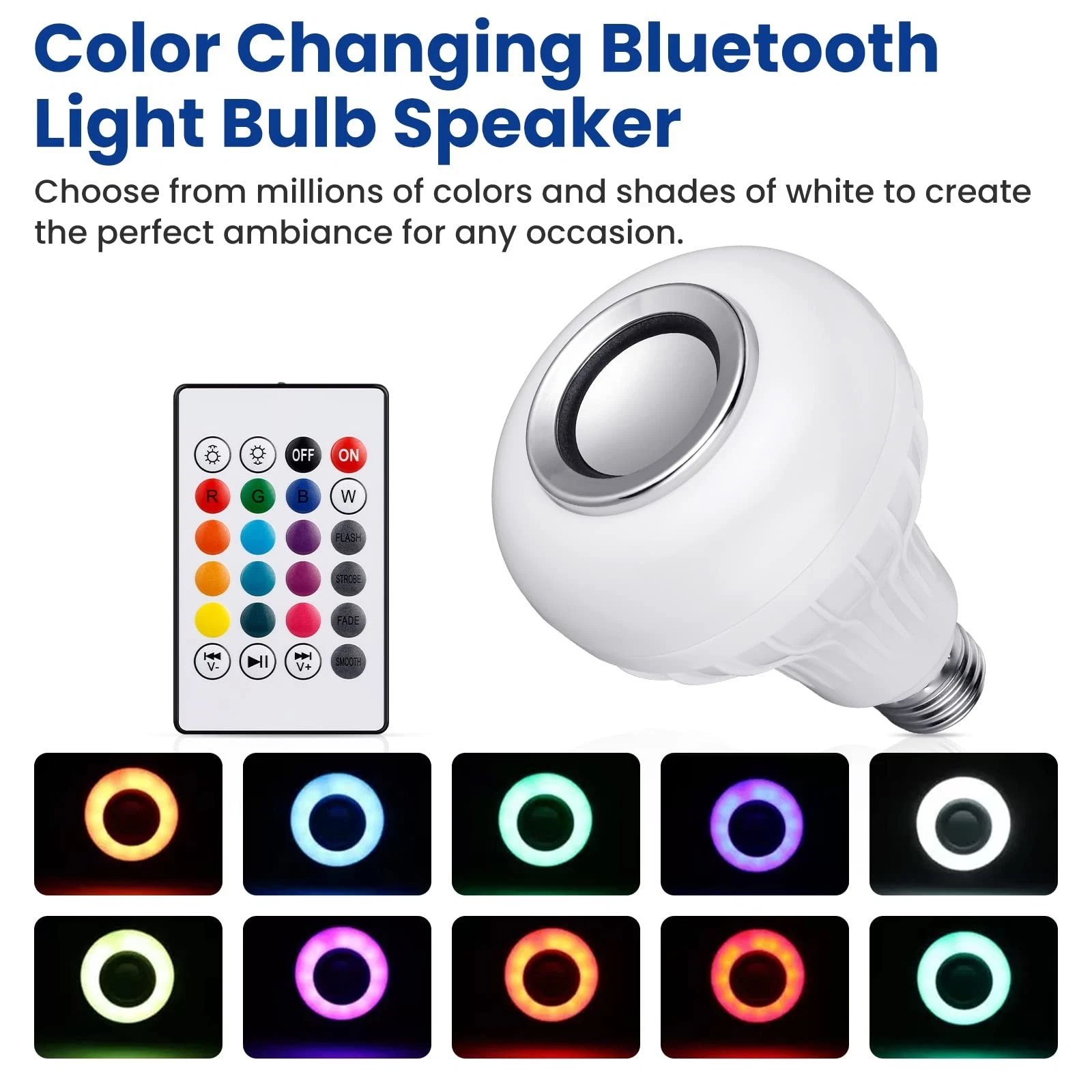 JETENCN LED Light Bulb Speaker - Thumbnail 4