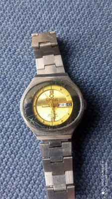 Vintage Omax Crystal Automatic Swiss Made 17j Ladies Watch 27mm