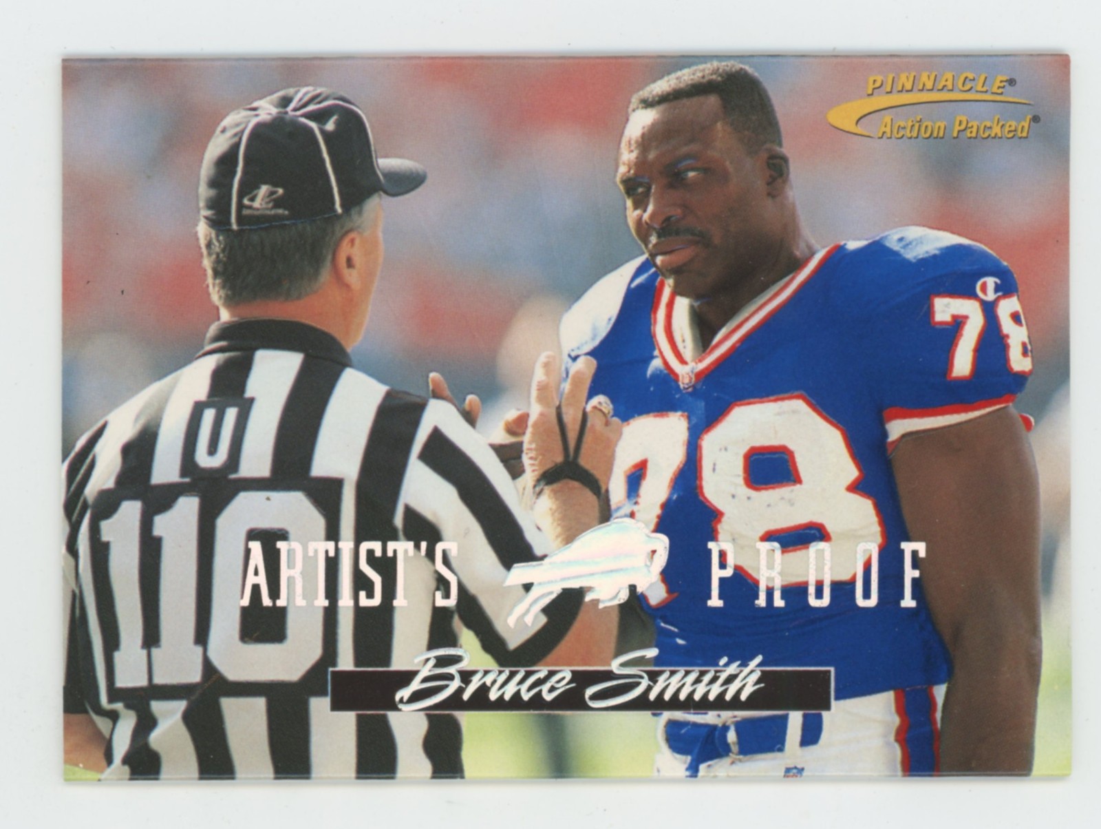 FAST SHIP 1996 Pinnacle Action Packed Artist's Proof Bruce Smith #55 HOF Nice
