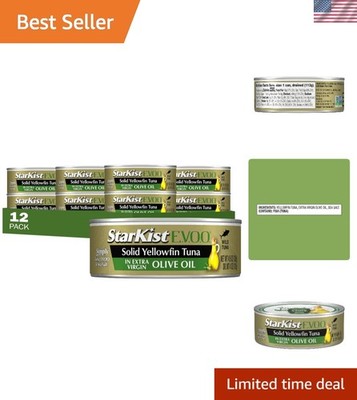 Nutritious E.V.O.O. Yellowfin Tuna Pack of 12 - 29g Protein, Versatile & Easy